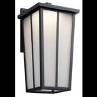 This large LED wall lantern from the  Amber Valley outdoor collection features a simple, clean minimalist design in Textured Black with Etched Seeded glass.  A perfect addition to any homefts exterior.