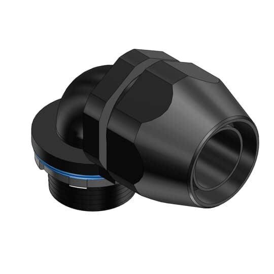 LT9150P T&B Flexible Conduit Connector, 1-1/2 in Trade, 90 deg, Thermoplastic