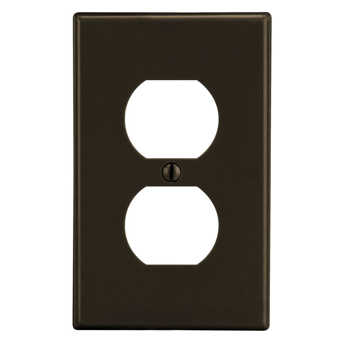 P8 Non-Metallic Standard Wall Plate, 1 Gangs, 2.88 in W x 4.63 in H, Polycarbonate Thermoplastic, Brown