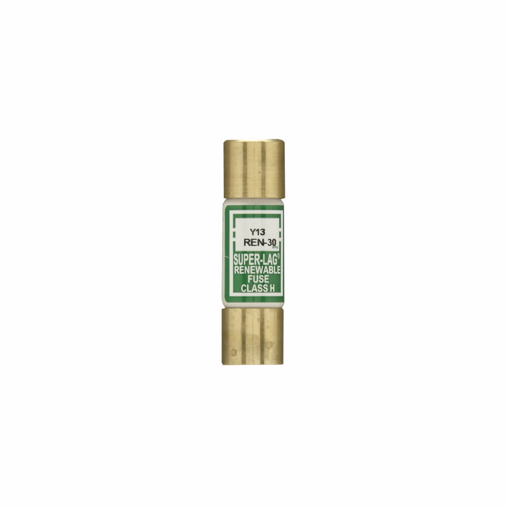 REN-15 Super-Lag Non-Current Limiting Non-Indicating Time Lag Renewable Fuse, 15 A, 250 V AC, 10 kAIC Interrupt, Class: H, Cartridge Body