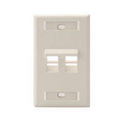 42081-2TS QuickPort Angled Wallplate With ID Window, 1 Gang, 2-3/4 in W, Plastic, Surface Mount