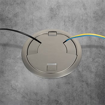 8CTC2SN Evolution 8AT Recessed Surface Style Poke-Through Cover Assembly, 9-1/4 in Dia, Die Cast Aluminum