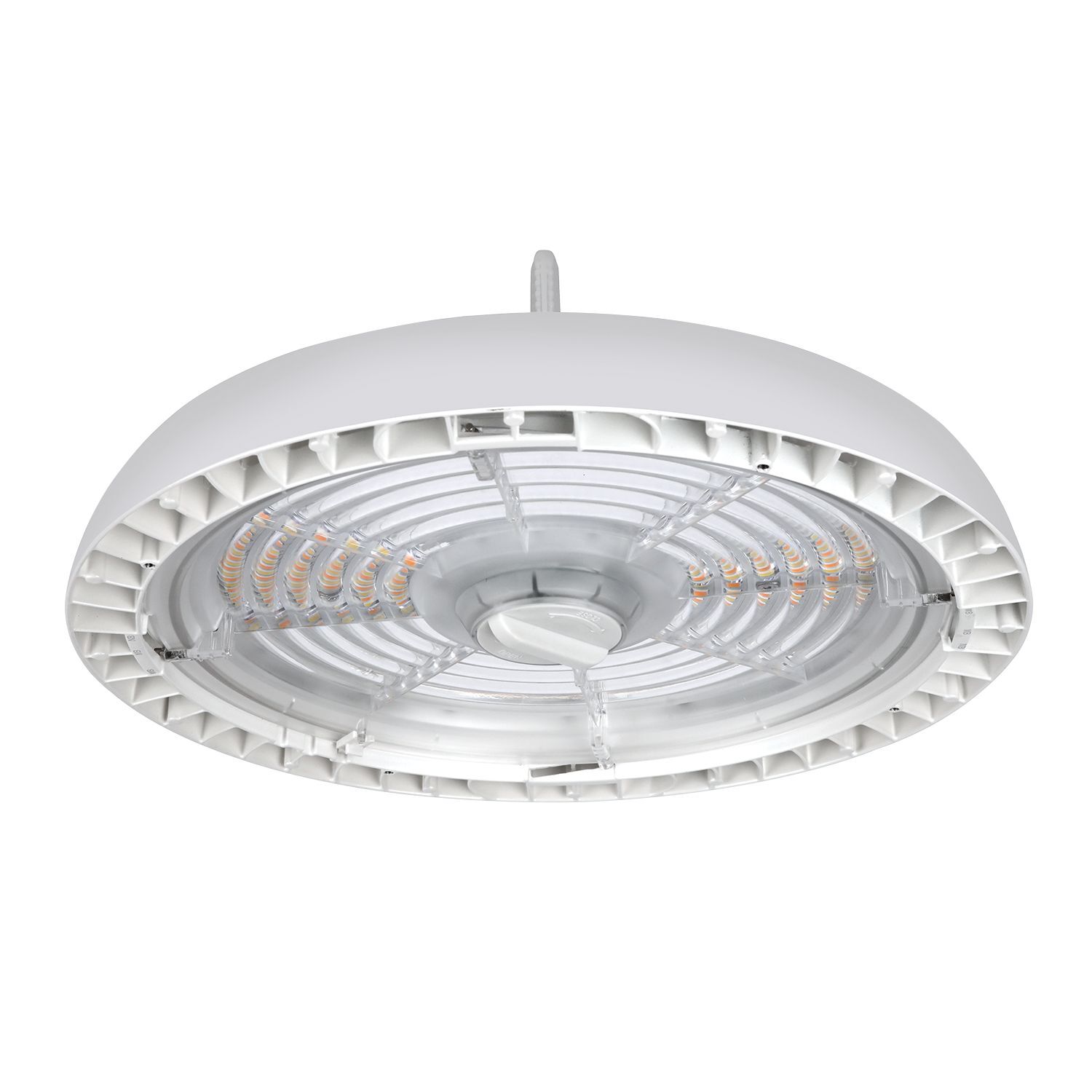 LED Round High Bay, 5 Color Selectable CCT 3000/3500/4000/5000/6500K, Selectable Lumen/Power, 120-347V, 164.3W