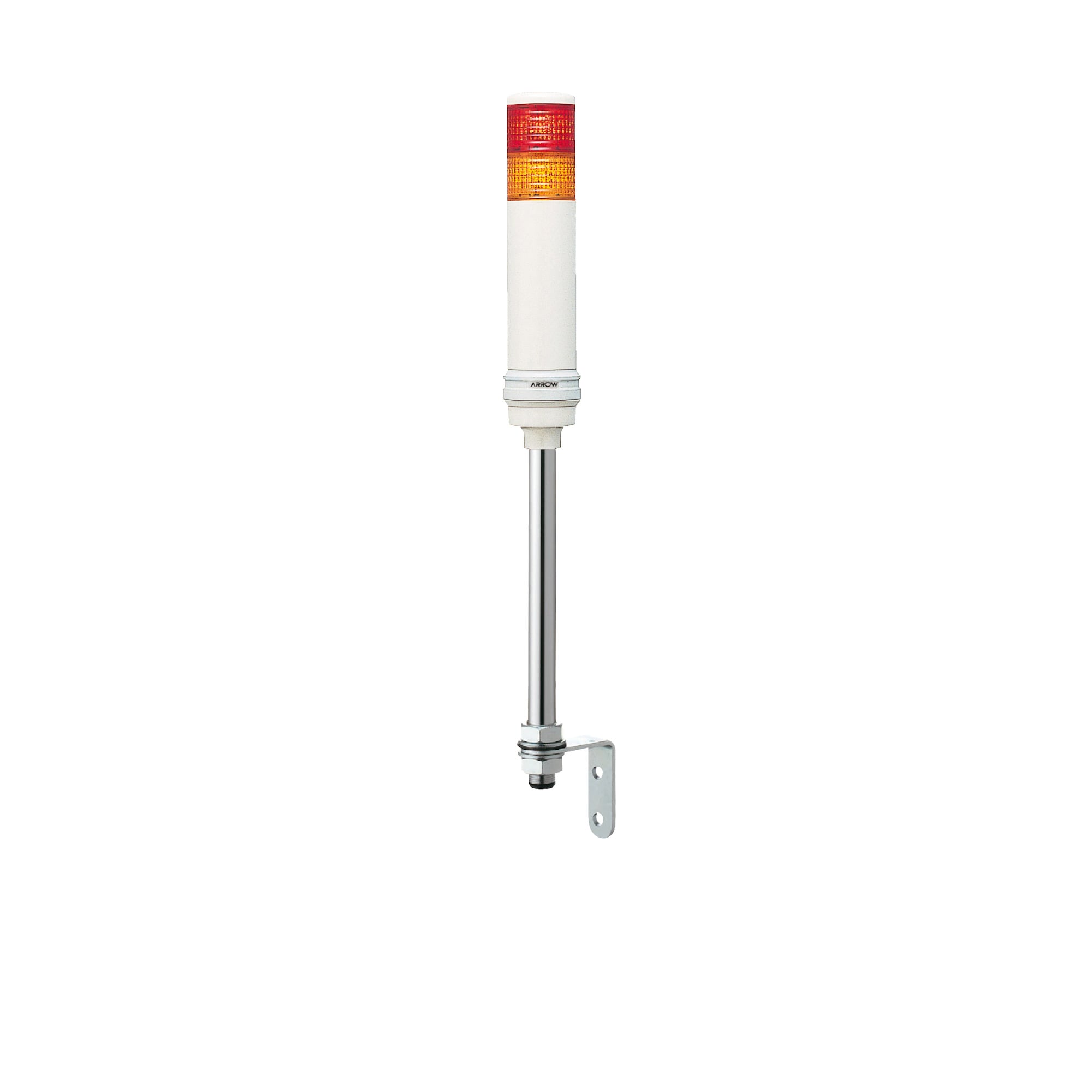 XVC4B25S Harmony Illuminated Pre-Wired Monolithic Tower Light With Buzzer and Flashing Light, 24 V DC, LED Lamp, 2 Lights, Orange/Red