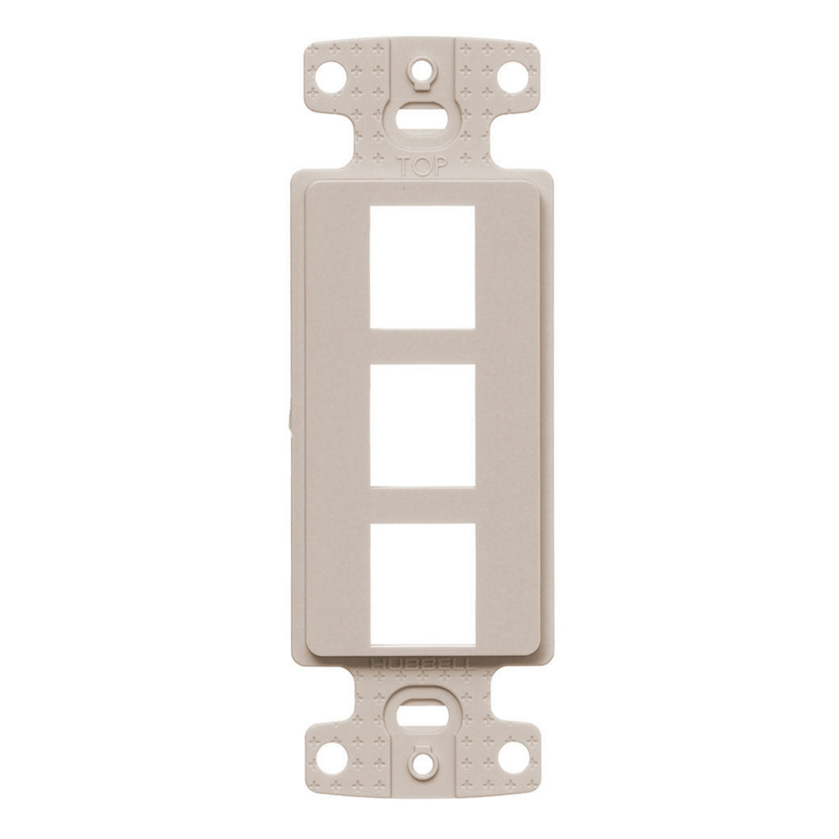 NS613LA Standard Decorator Keystone Frame, 1 Gangs, 3 Ports, High-Impact Thermoplastic, Light Almond