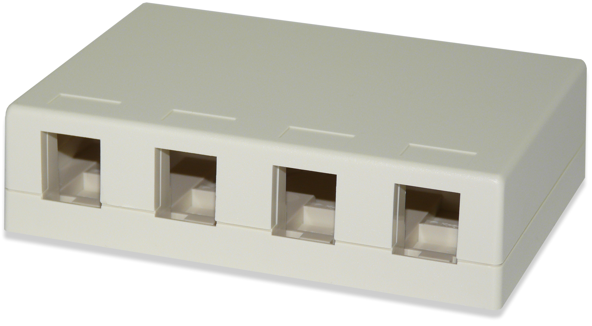 4-Port Surface Mount Box Ivory