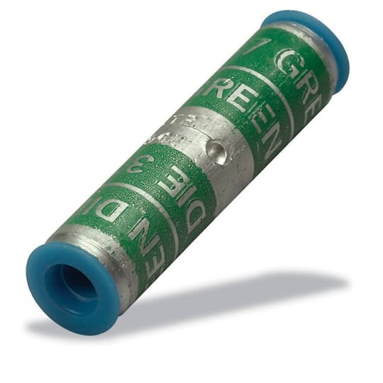 60578 Color-Keyed 2-Way Standard Barrel Splice Connector, 750 kcmil Compact/Concentric/Stranded Aluminum/Copper Conductor, Die Code: 115, 5.69 in L, Aluminum