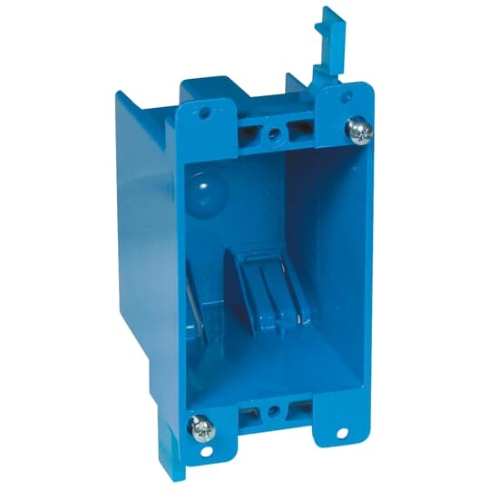 B114RB Carlon Old Work Outlet Box, PVC, 14 cu-in Capacity, 1 Gangs, 4-1/8 in L x 2-1/4 in W x 2-3/4 in D