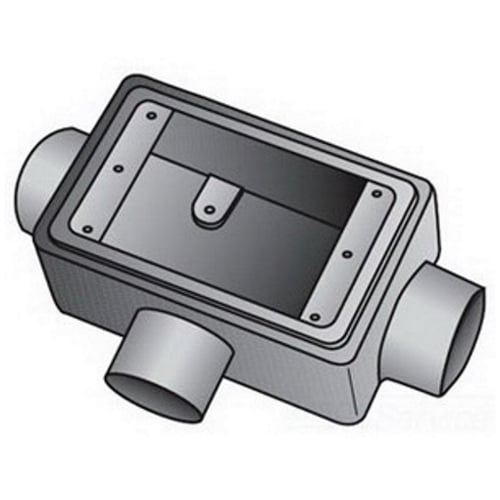 FSCT175 Type FSCT Heavy Duty Shallow Device Box With Internal Ground Screw, Feraloy Iron Alloy, 21 cu-in Capacity, 1 Gangs, 3 Outlets, 3 Knockouts, 4-11/16 in H x 2-15/16 in W x 2-3/8 in D
