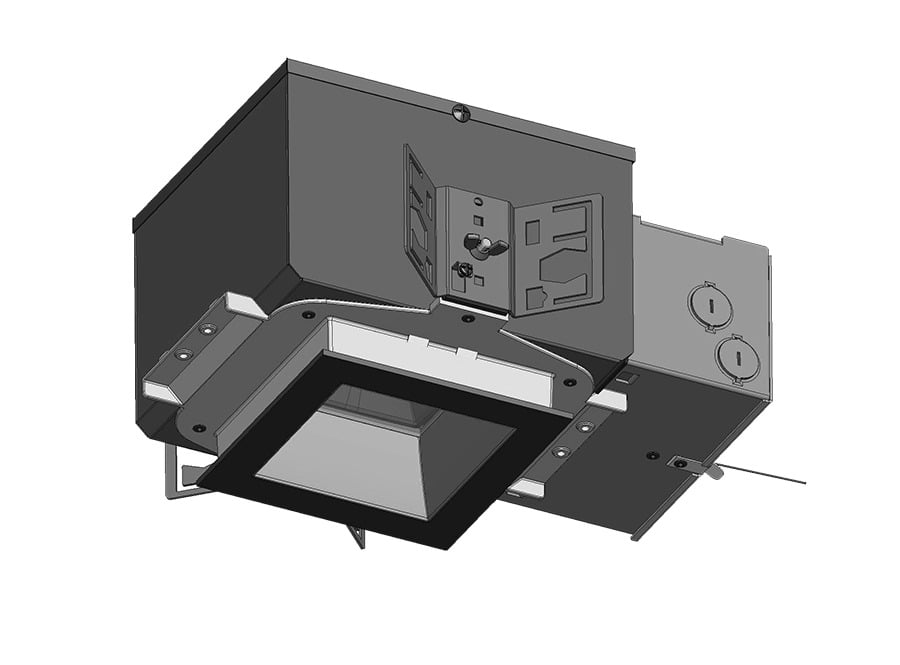 NDIC4S20D 4 in Constant Current Insulation Contact Rated Rough-In Square Recessed Lighting Housing With 0 to 10 VDC Universal Dimming Driver, 120/208/240/277 V AC, 5 in L x 5 in W Ceiling Opening