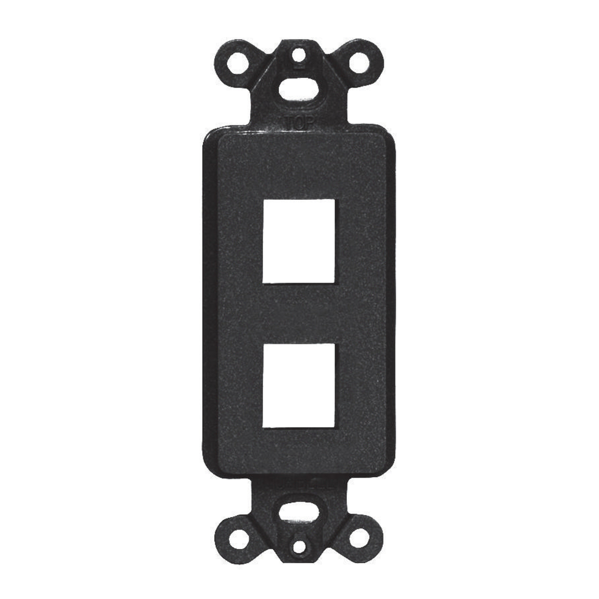 ISF2BK Standard Unloaded Tamper-Resistant Decorator Outlet Frame, 1 Gang, 2 Ports, ABS, Black, For Use With Standard GFCI Receptacle