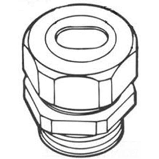 WT206D Steel City Watertight Cable Connector, 2 in Trade, 3 Conductors, Steel