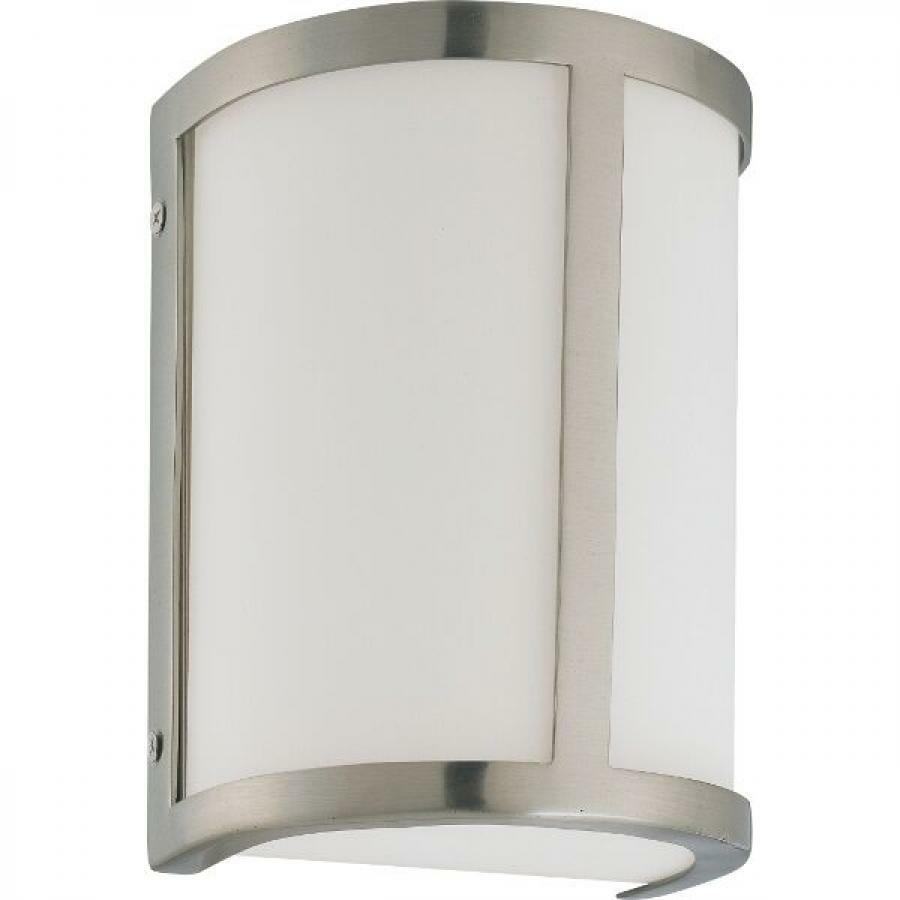 60-2868 Nuvo Odeon Transitional Wall Sconce, (1) A19 Lamp, 120 V AC, Brushed Nickel Housing