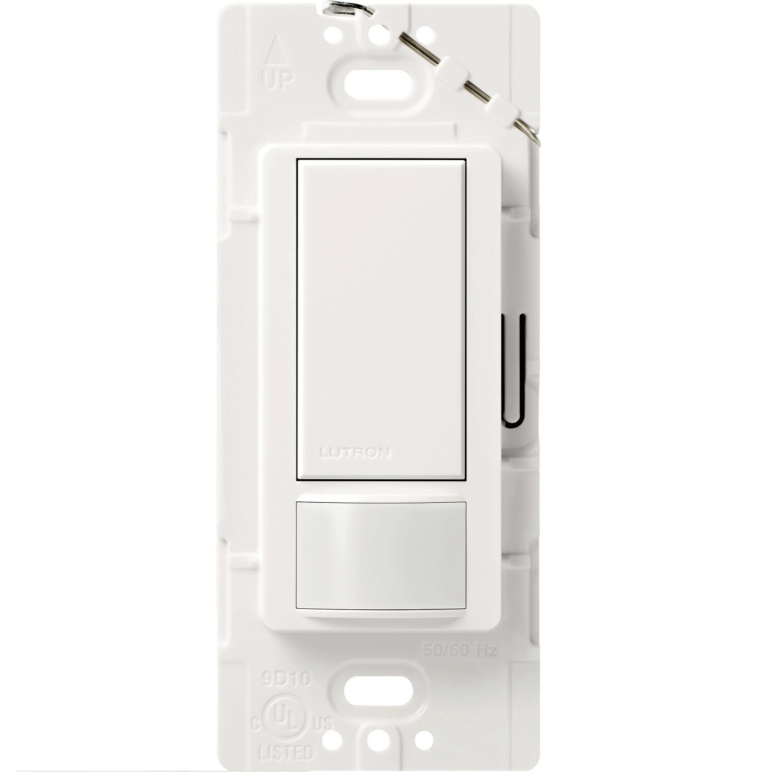 MS-OPS2H-WH Maestro Motion Sensor Switch, Ground or Neutral Required, 2 Amp Lighting, 120V, 1 Pole, White, Clamshell