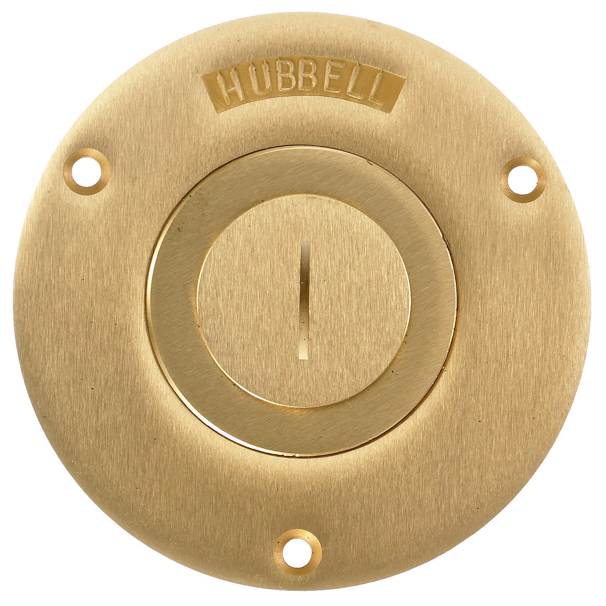 S2725 Standard Non-Metallic Floor Box Cover, 3.88 in Dia, 3.88 in L x 3.87 in W, Brass