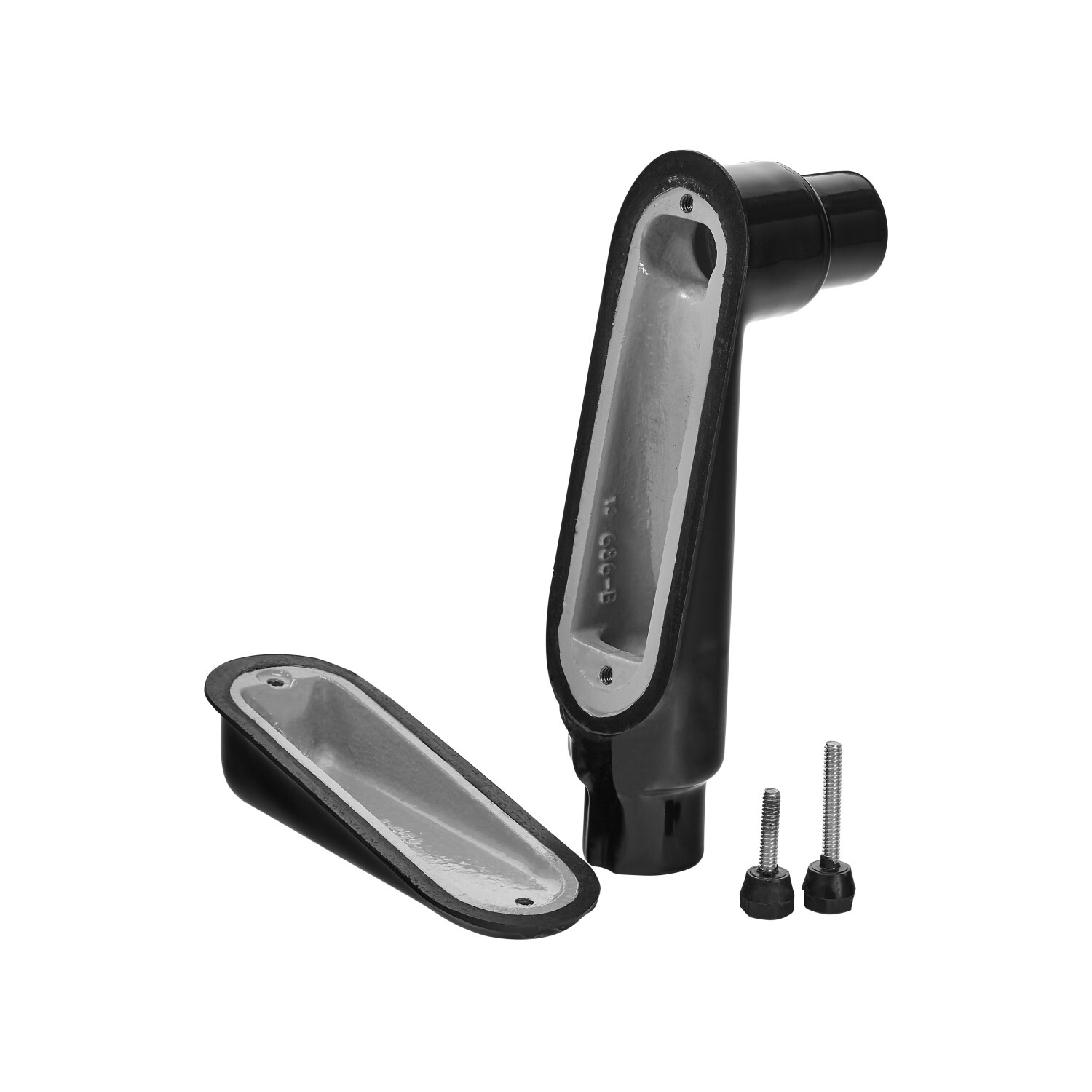 PV4000LBD10900 Type LBD Form 7 Conduit Pulling Elbow, 4 in Trade, Steel, Galvanized/PVC Coated