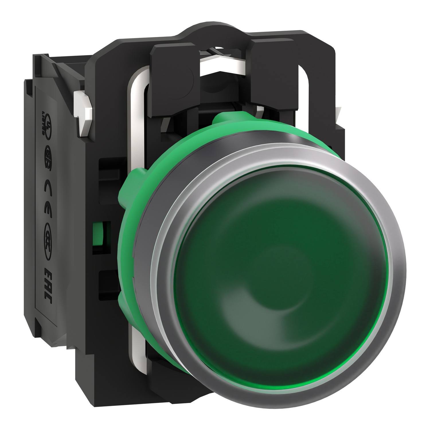 XB5AW33B3 Harmony XB5 Series Illuminated Pushbutton With Plain Lens, 22 mm, 2NO Contact, Flush Operator