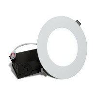 DLE43120SRDWH Edge Lit Dimmable Flat Panel Recessed LED Downlight, LED Lamp, 9.9/10/10.1 W Fixture, 120 V AC, Cast Aluminum Housing