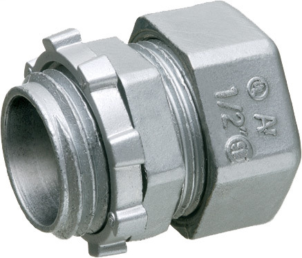 825 Concrete/Raintight Compression Connector, 2 in Trade, For Use With EMT Conduit, Die Cast Zinc