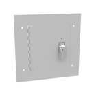 Flush Mount Cover Type 1 8x8 Screw Cover ANSI 61 Gray Steel Hinged Door Keylocking Slam Latch
