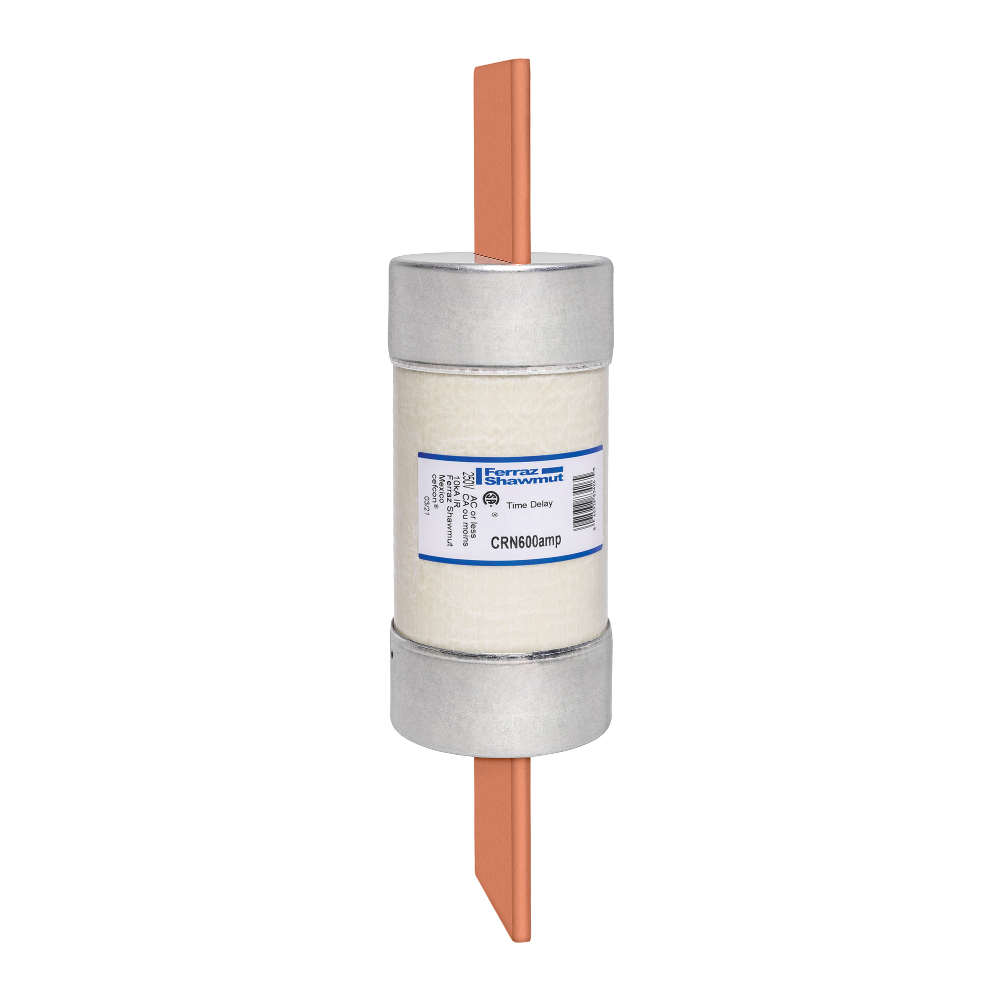 CRN600 Canadian Style Low Voltage Time Delay Power Fuse, 600 A, 250 V AC, 10 kA Interrupt, H Class