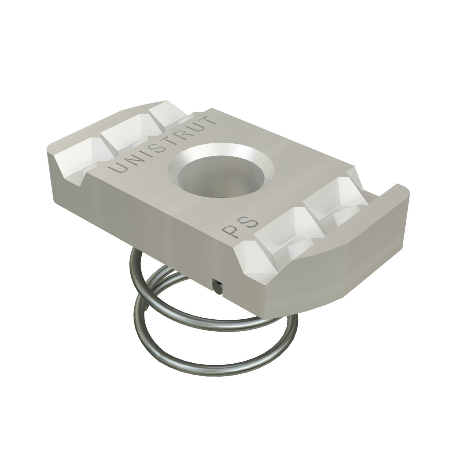 P4006-1420AL Channel Nut With Spring, For Use With P3300, P4000 and P4100 Channels, 1/4-20 Thread, Mild Steel