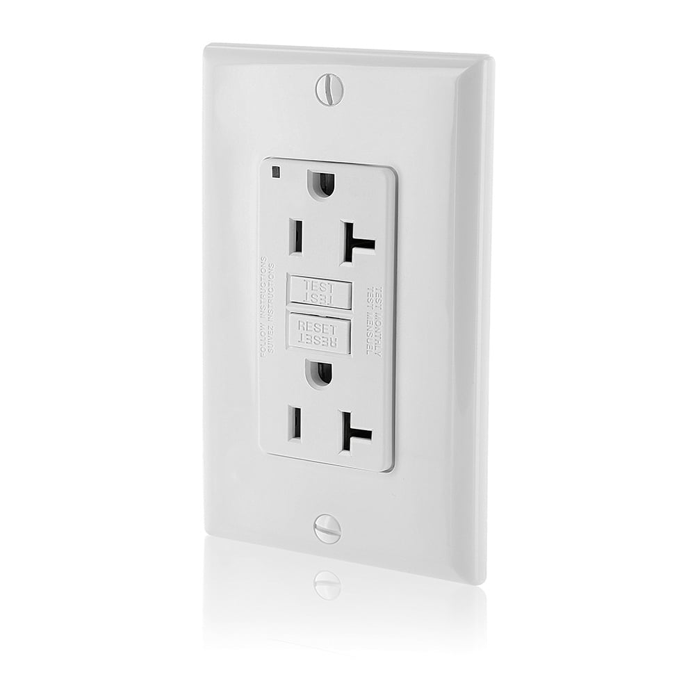 GFNT2-W GFCI Receptacle, 20 Amp, 125V, White