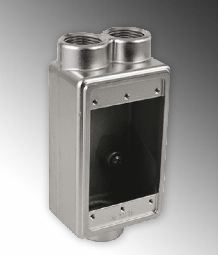 S60700FDCC FDCC Deep Device Box, 3/4 in Trade, 1 Gangs, 316 Stainless Steel, #4 Polished