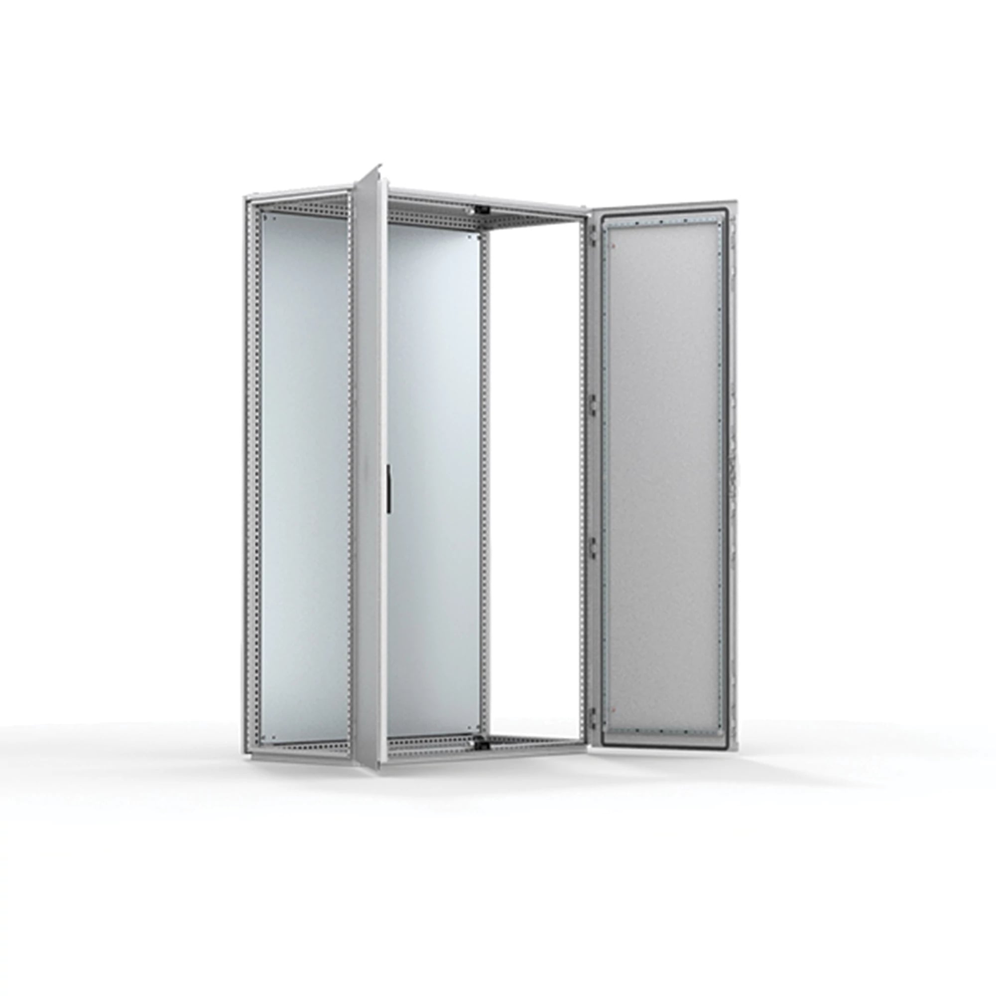 MCD20164R5 Combinable Version Double Door Modular Enclosure, 78.74 in L x 62.99 in W x 15-3/4 in D, NEMA 12/13 Rating, 14/16 ga Mild Steel