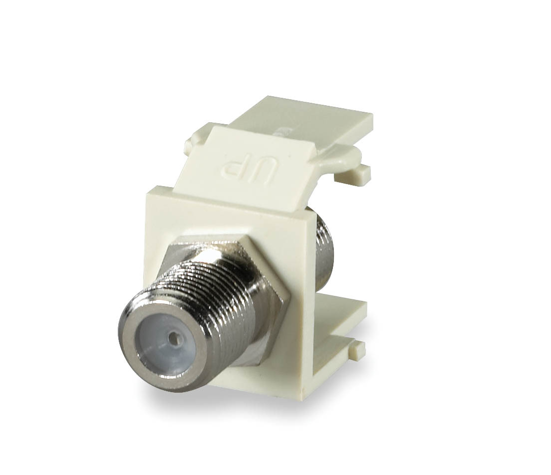 F-Type Connector Module Keystone Module, Ivory