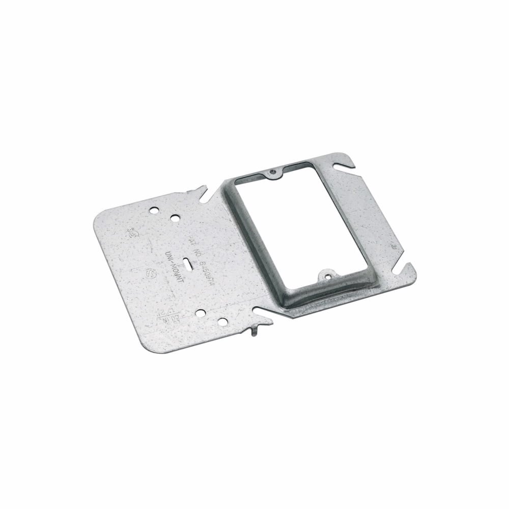 BB40-10 Uni-Mount 1-Gang Box Support Bracket, Fastened Mount, Steel, Pre-Galvanized
