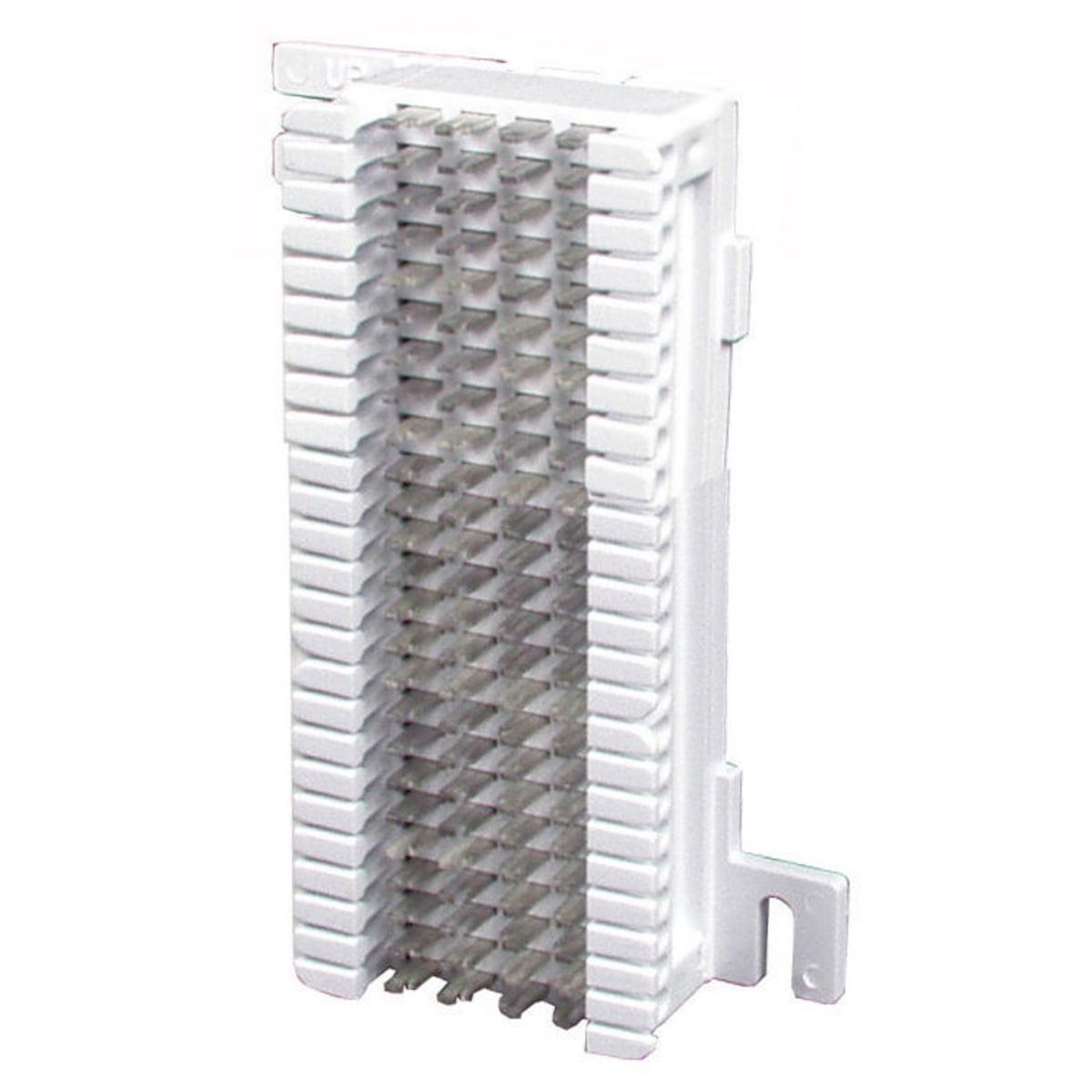 HPW66M125 Standard Cross Connect Block, 66M Style Block, 26 to 22 AWG Wire Gauge, 25 Pair Count, IDC Punch Down Clip Terminal, White