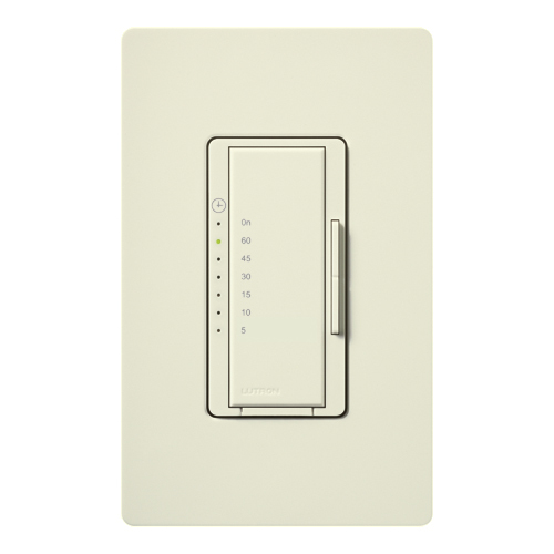 MA-T51-BI Maestro Designer Countdown Timer Control Switch, 5 to 60 min Setting, 120 VAC, 1NO 1 Form A Contact, 1 Poles