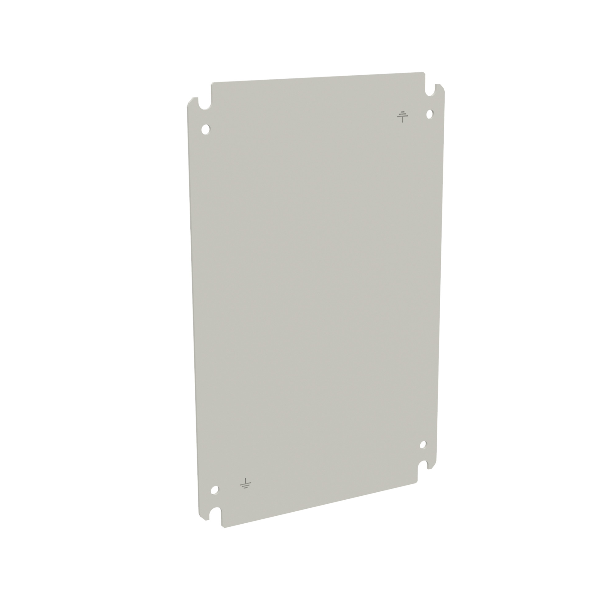 ATEX26P26 HL Series Enclosure Panel, 8.44 in W x 8.44 in H, Steel, White