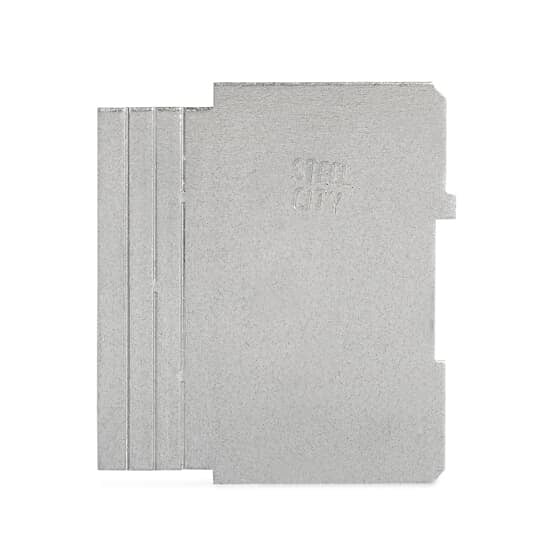52-PD-1 Steel City 2-Gang Square Box Partition, 4 in L x 4 in W, Steel, For Use With 2-1/8 in Deep Box With 2-Device 1/2 in, 3/4 in and 1 in Square-Cut Tile Wall Raised Cover