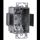 Eaton Crouse-Hinds series Switch Box, Snap-in, AC/MC clamps, 2-1/2", Steel, Ears, Gangable, 12.5 cubic inch capacity