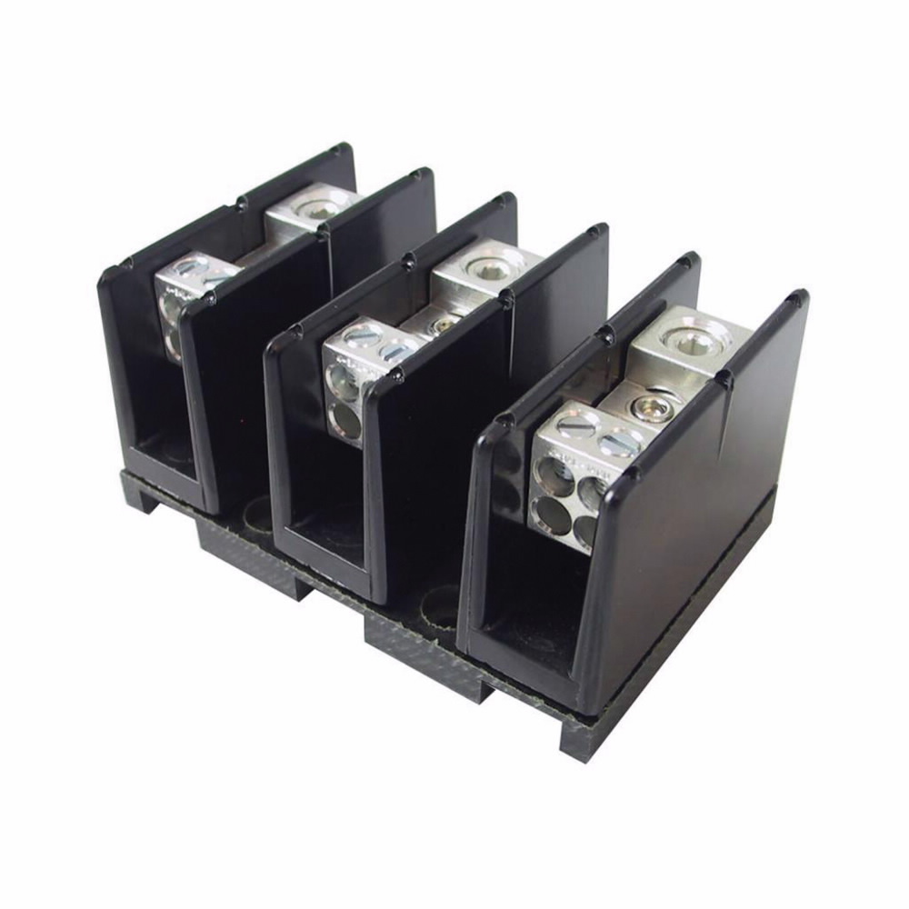 CHDB2203 Open Style Power Distribution Block, 600 V AC/DC, 175 A, 3 Poles, 8 to 2/0 AWG, 14 to 4 AWG Wire