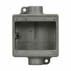 Eaton Crouse-Hinds series Condulet FS device box, Shallow, Feraloy iron alloy, Two-gang, C shape, 3/4"
