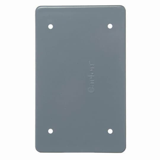 E980CN-CAR Carlon Non-Metallic Weatherproof UV Resistant Device Box Cover, 4.62 in L x 2.87 in W, Blank Cover, PVC