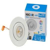 DLG2-10-120-4K-WH 2 in Aperture Dimmable Recessed LED Downlight, LED Lamp, 8.6 W Fixture, 120 V AC, Cast Aluminum Housing