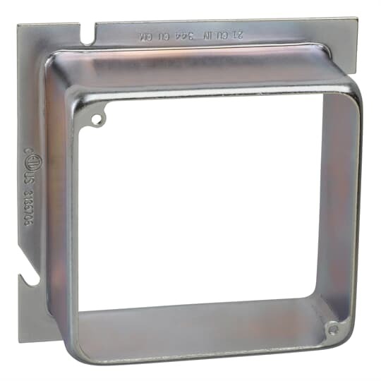 82-52E-1-1/2 Steel City 1-Outlet Extension Ring, 5 in L x 5 in W, Steel