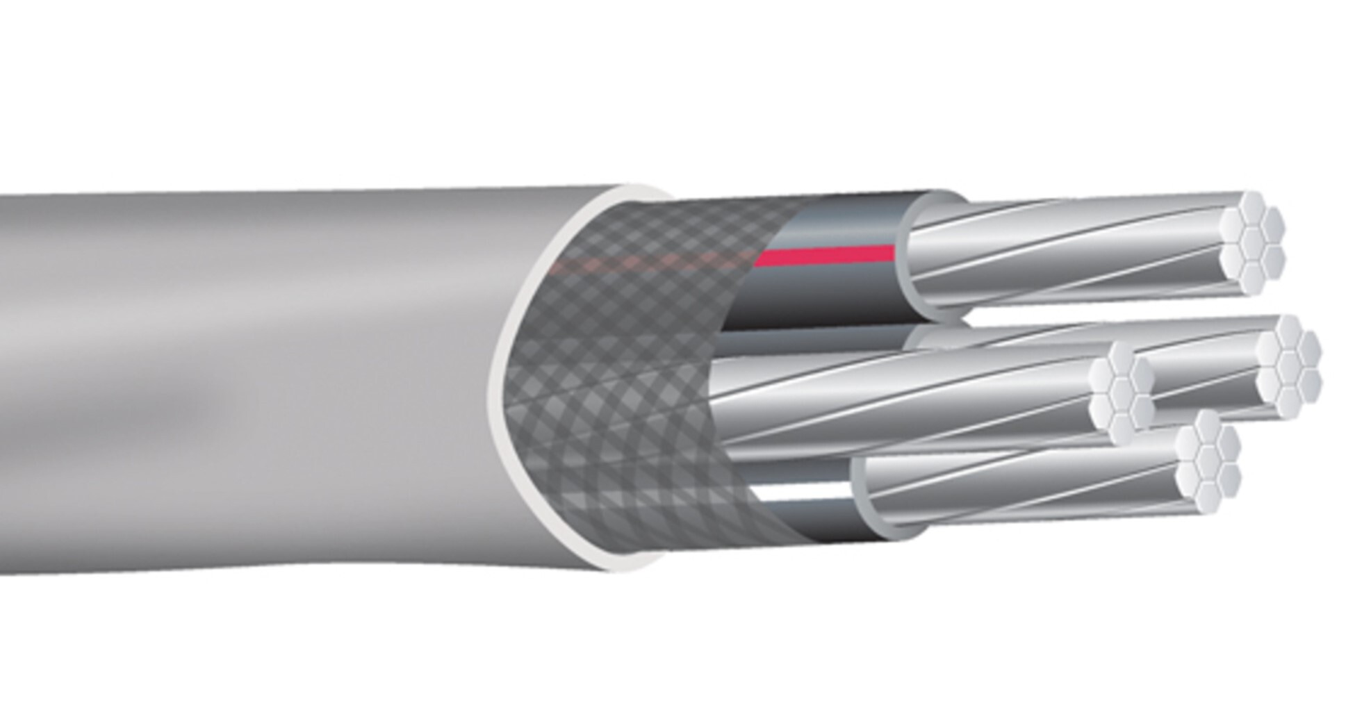 Aluminum Building Wire SER Service Entrance Cable, 3/0-3/0-3/0-1/0, Aluminum Conductor, 1000 Foot Reel