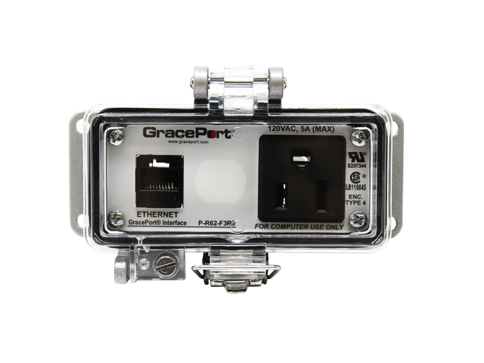 P-R62-F3R0 Bulkhead Computer Port Connector Interface, Plastic Housing