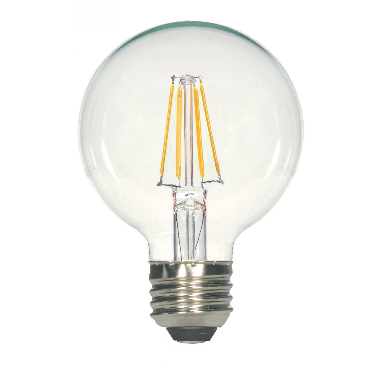 S12110 Dimmable LED Lamp, 6.5 W, 60 W Incandescent Equivalent, E26 Lamp, G25 Globe Shape, 810 Lumens