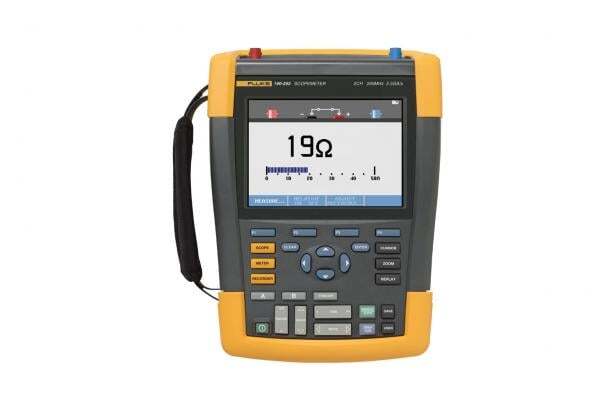 FLUKE-190-202/AM/S Scope Meter 190 Series II Test Tool Oscilloscope, 200 MHz Bandwidth, Full Color LCD with Fast Update Rate Display, CAT III 1000 V AC/CAT IV 600 V AC