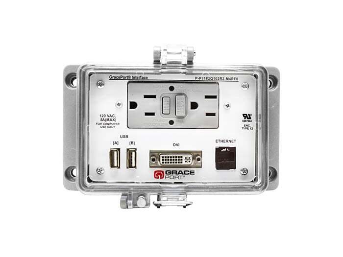 P-P11#2Q102R2-M4RF0 Bulkhead Connector, Aluminum Housing