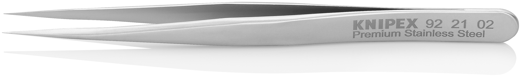 Premium Stainless Steel Gripping Tweezers-Needle-Point Tips, 4 3/4 in., 0.12 mm TT, 0.18 mm TW