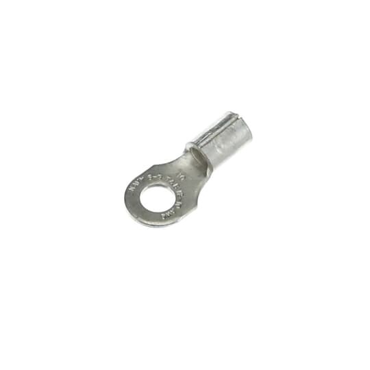 C10-10 Sta-Kon C Series Non-Insulated Ring Terminal, 12 to 10 AWG Conductor, 0.85 in L, Serrated Barrel, Copper, Metallic