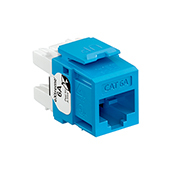 6110G-RL6 eXtreme QuickPort Channel Rated Crimp UTP Jack/Connector, Cat 6a Module, Flush Mount, 1 Ports, Plastic, Blue