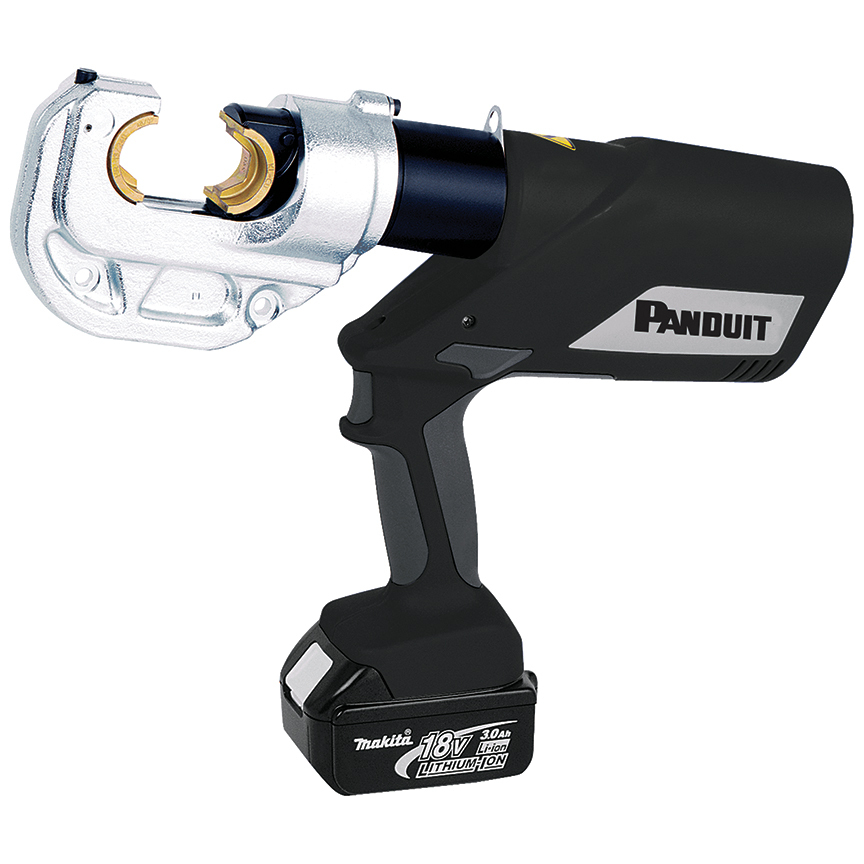 CT-2931/ST BlackFin Battery Powered Hydraulic Die Type Crimping Tool Kit With Crimp Head, 8 AWG to 750 kcmil Copper, 6 AWG to 600 kcmil Aluminum Crimping, 108 kN Crimping, 120 VAC, Li-Ion Battery, 16.2 in OAL